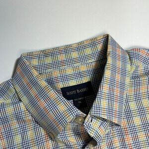 Scott Barber Plaid Button Down Shirt Tailored Fit‎ XL